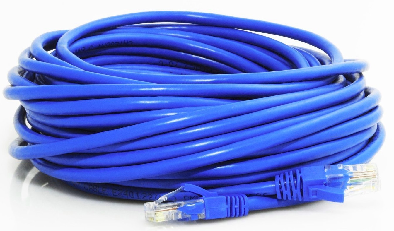 50' Cat 5e, 350MHz, with connectors, blue