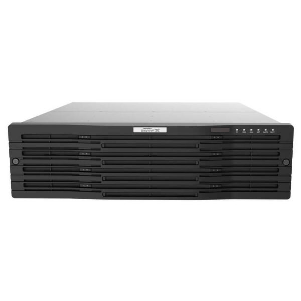 64 channel NVR, 4K, HDMI, VGA, Audio, Alarm, USB, 16 HDD bays